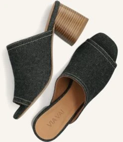 Schwarze Via Vai Mules Polly Robin -Omoda Geschaft 265258 5