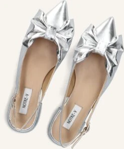 Silberne Notre-v Slingbacks 12261 -Omoda Geschaft 309891 5