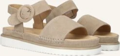 Beige Ayana Flache Sandalen 11865