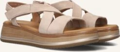Beige Gabor Flache Sandalen 746